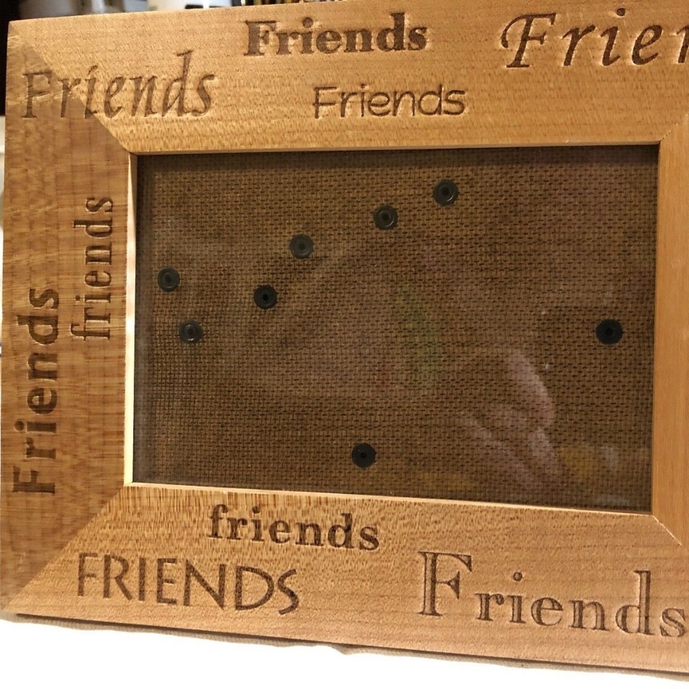 Engraved Friends Oak, 4x6 Picture Frame